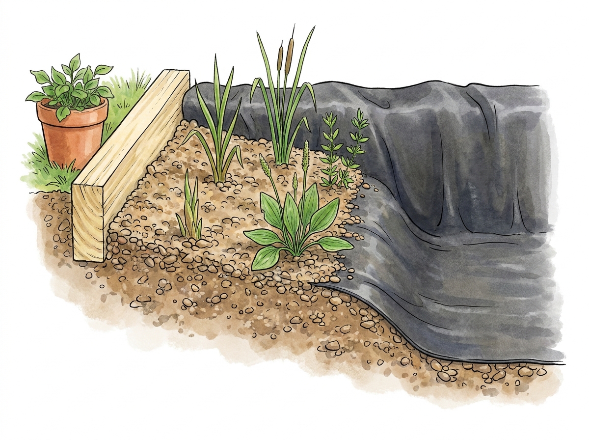 A gentle slope allows easy access for all creatures.