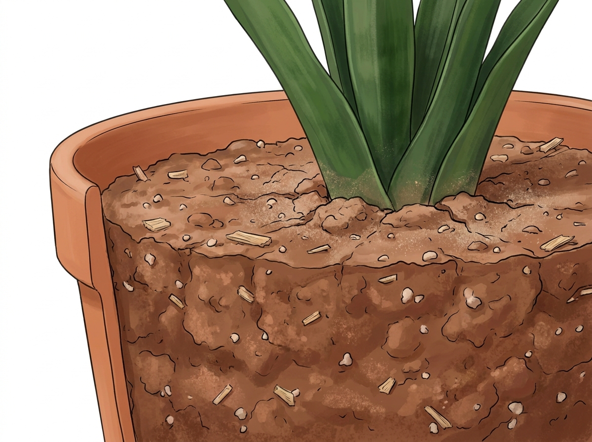 Check the soil dryness before watering.