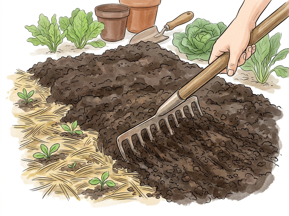 Applying a precise annual top-dressing of compost.
