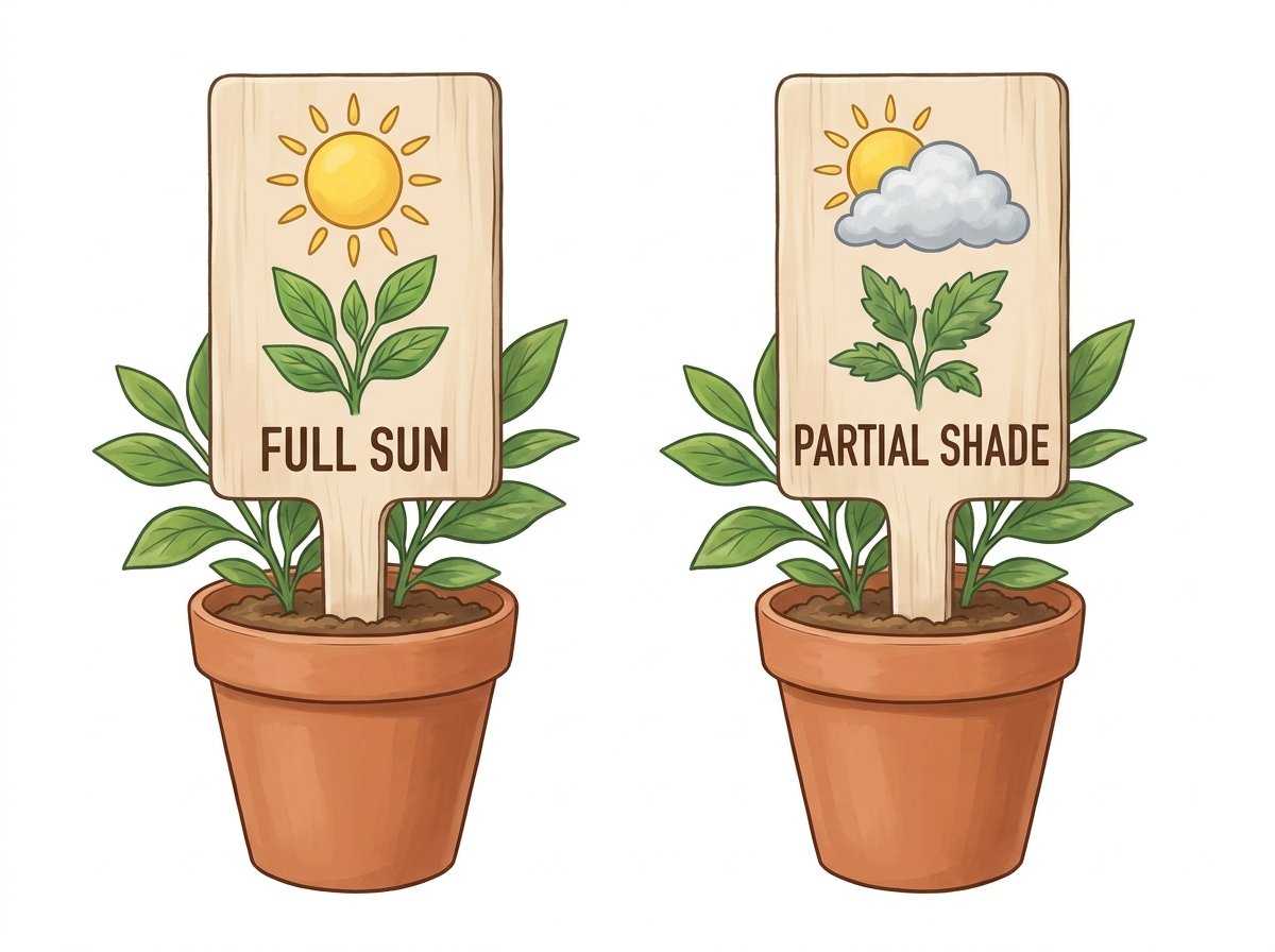 Read plant labels carefully for light requirements.