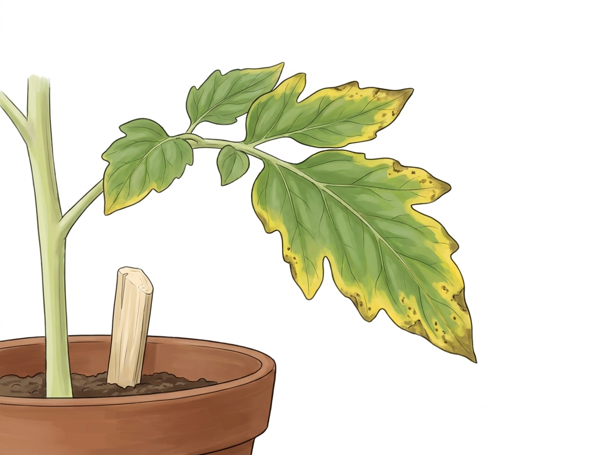 Yellowing leaf edges are a classic sign of potassium deficiency.