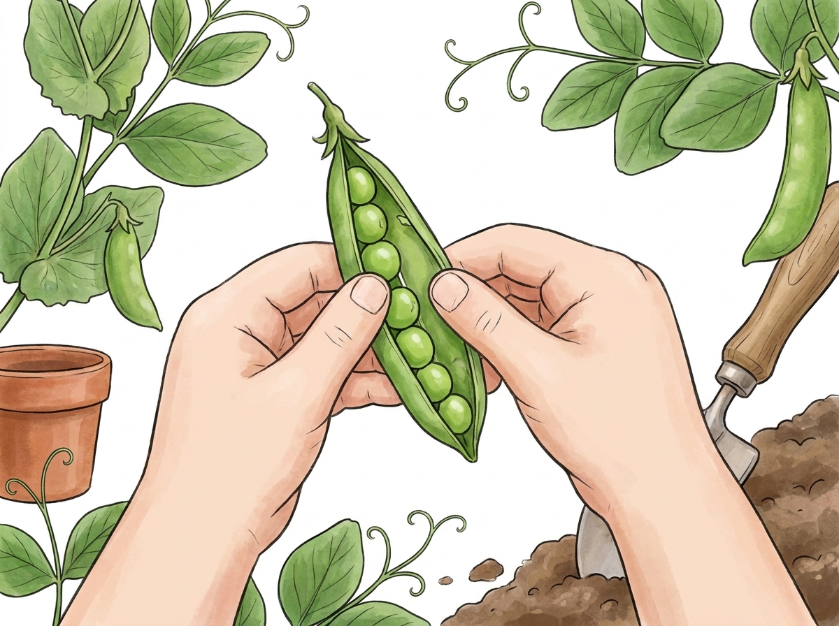 Pop open your peas for a sweet, fresh snack!